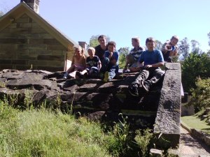 7 cousins at the Stone House at Salt Fork State Park, Ohio