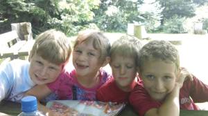 Four monkeys--angels