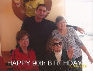 Mama and friends at her 90th birthday celebration